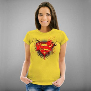 T-shirt Geekette - Superman - Couleur Jaune - Taille S