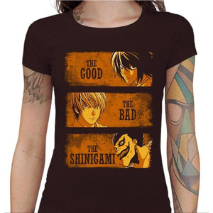 T-shirt Geekette - The Shinigami – le Bon la Brute et le Truand - Couleur Chocolat - Taille S