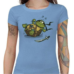 T-shirt Geekette - Turtle Loser - Couleur Ciel - Taille S