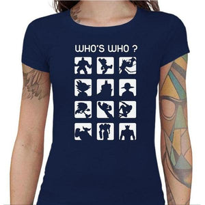 T-shirt Geekette - Who's Who ? - Couleur Bleu Nuit - Taille S