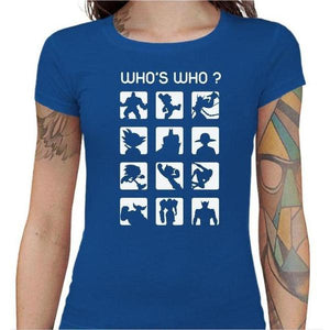 T-shirt Geekette - Who's Who ? - Couleur Bleu Royal - Taille S