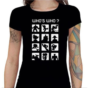 T-shirt Geekette - Who's Who ? - Couleur Noir - Taille S