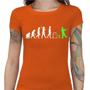 T-shirt Geekette - Zombie - Couleur Orange - Taille S