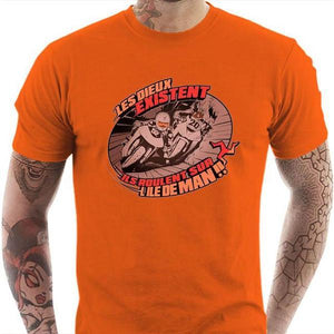 T shirt Motard homme - Les Dieux - Couleur Orange - Taille S