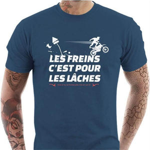 T shirt Motard homme - Les Freins - Couleur Bleu Gris - Taille S