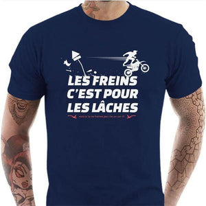 T shirt Motard homme - Les Freins - Couleur Bleu Nuit - Taille S