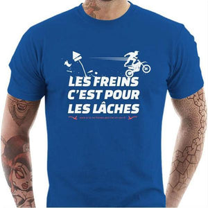 T shirt Motard homme - Les Freins - Couleur Bleu Royal - Taille S