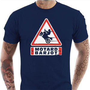 T shirt Motard homme - Motard Barjo - Couleur Bleu Nuit - Taille S