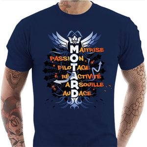 T shirt Motard homme - Motard - Couleur Bleu Nuit - Taille S