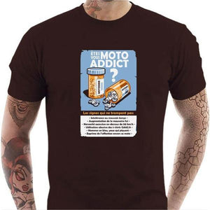 T shirt Motard homme - Moto Addict - Couleur Chocolat - Taille S