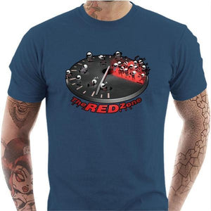 T shirt Motard homme - The Red Zone - Couleur Bleu Gris - Taille S