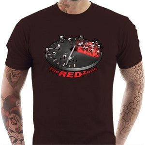 T shirt Motard homme - The Red Zone - Couleur Chocolat - Taille S