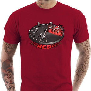 T shirt Motard homme - The Red Zone - Couleur Rouge Tango - Taille S