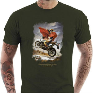 T shirt Motard homme - Traversée des Alpes - Couleur Army - Taille S