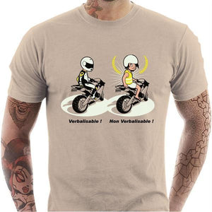 T shirt Motard homme - Verbalisable - Couleur Sable - Taille S