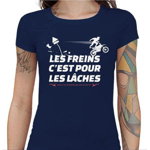 T shirt Motarde - Les Freins - Couleur Bleu Nuit - Taille S