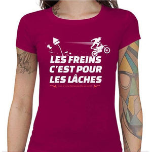 T shirt Motarde - Les Freins - Couleur Fuchsia - Taille S