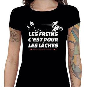 T shirt Motarde - Les Freins - Couleur Noir - Taille S