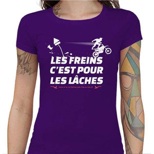 T shirt Motarde - Les Freins - Couleur Violet - Taille S