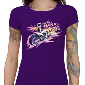 T shirt Motarde - Les Vraies Nanas - Couleur Violet - Taille S
