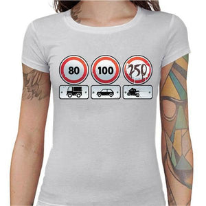 T shirt Motarde - Limit 250 - Couleur Blanc - Taille S