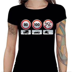 T shirt Motarde - Limit 250 - Couleur Noir - Taille S
