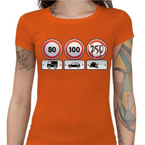 T shirt Motarde - Limit 250 - Couleur Orange - Taille S