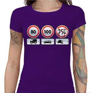 T shirt Motarde - Limit 250 - Couleur Violet - Taille S
