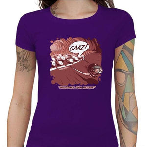 T shirt Motarde - Naissance d'un Motard - Couleur Violet - Taille S