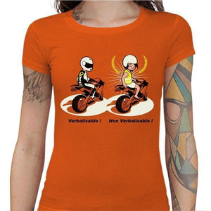 T shirt Motarde - Verbalisable - Couleur Orange - Taille S