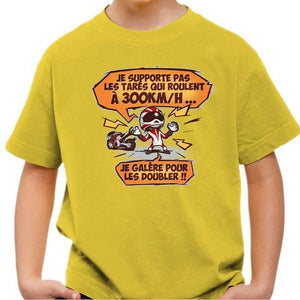 T shirt Moto Enfant - 300 km/h - Couleur Jaune - Taille 4 ans