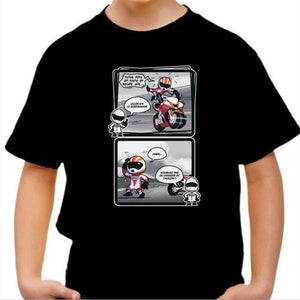 T shirt Moto Enfant - Guidonnage - Couleur Noir - Taille 4 ans