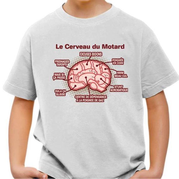 T shirt Moto Enfant - Le cerveau du motard