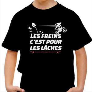 T shirt Moto Enfant - Les Freins - Couleur Noir - Taille 4 ans