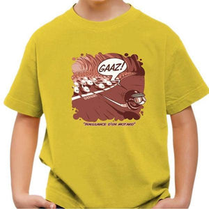 T shirt Moto Enfant - Naissance d'un Motard - Couleur Jaune - Taille 4 ans