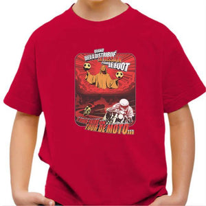 T shirt Moto Enfant - Passion - Couleur Rouge Vif - Taille 4 ans