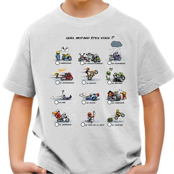 T shirt Moto Enfant - Quel Motard êtes-vous ?