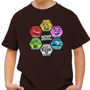 T shirt Moto Enfant - Réalité et perception - Couleur Chocolat - Taille 4 ans
