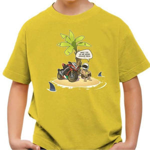 T shirt Moto Enfant - Robinson Gaazoé - Couleur Jaune - Taille 4 ans