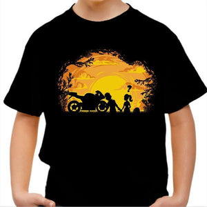 T shirt Moto Enfant - Sunset - Couleur Noir - Taille 4 ans
