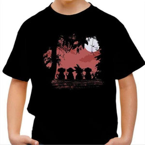 T-shirt enfant geek - 3 monkeys and 1 legend ! - Couleur Noir - Taille 4 ans