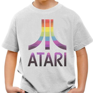 T-shirt enfant geek - ATARI logo vintage - Couleur Blanc - Taille 4 ans