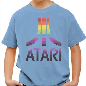 T-shirt enfant geek - ATARI logo vintage - Couleur Ciel - Taille 4 ans