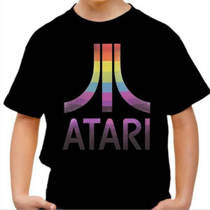 T-shirt enfant geek - ATARI logo vintage - Couleur Noir - Taille 4 ans