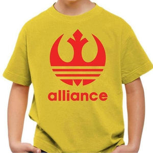 T-shirt enfant geek - Alliance VS Adidas - Couleur Jaune - Taille 4 ans