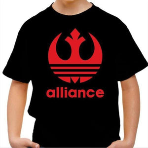 T-shirt enfant geek - Alliance VS Adidas - Couleur Noir - Taille 4 ans