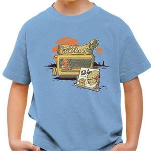 T-shirt enfant geek - Amiral Snackbar - Couleur Ciel - Taille 4 ans
