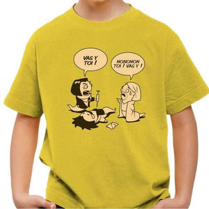 T-shirt enfant geek - Asticot Pulp - Couleur Jaune - Taille 4 ans