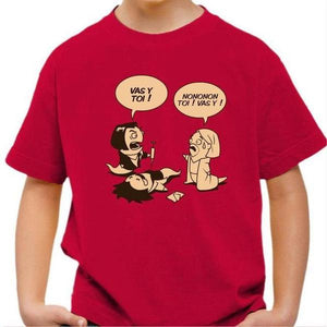 T-shirt enfant geek - Asticot Pulp - Couleur Rouge Vif - Taille 4 ans