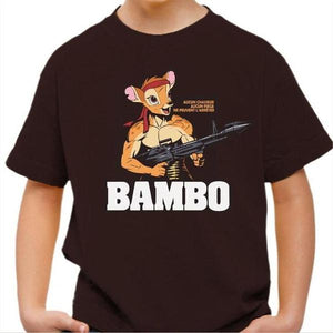 T-shirt enfant geek - Bambo Bambi - Couleur Chocolat - Taille 4 ans